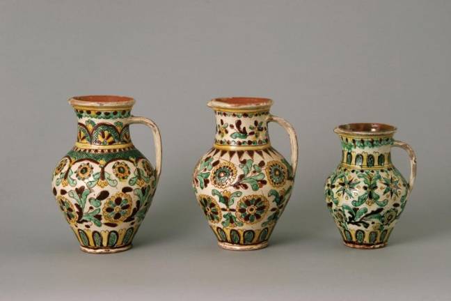 Ceramic Jugs, Hutsul region, Ivano-Frankivsk oblast, western Ukraine, first quarter of 20th century. Photo by Volodymyr Gritsyk. © The Ukrainian Museum