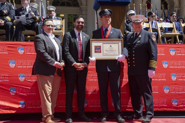 FDNY Medal Day at City Hall, Daniel Sullivan recieves award.