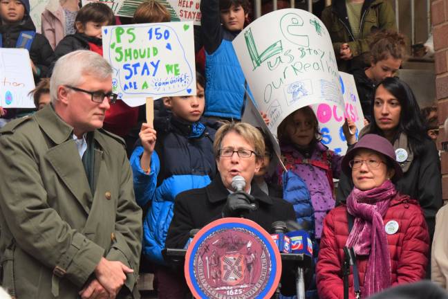 &#x201c;Developers have consistently pointed to our high-quality schools as a selling point, and they should not be selling the schools out,&#x201d; Assembly Member Deborah Glick said. Photo: Michael Garofalo