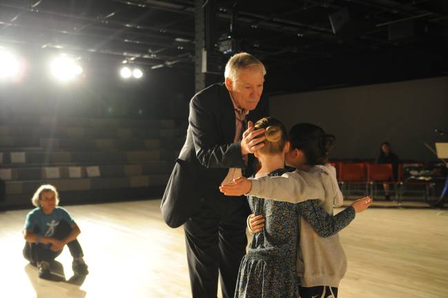Jacques D'Amboise with New York City pupils: Photo: National Dance Institute