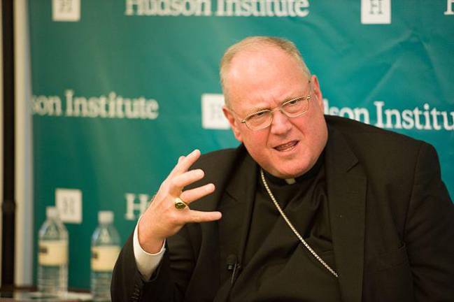 The New York Archdiocese, which is headed by Cardinal Timothy Dolan, said it plans to use the windfall from the air rights sale to preserve the historic St. Patrick’s Cathedral. Photo: Hudson Institute/Wikimedia Commons