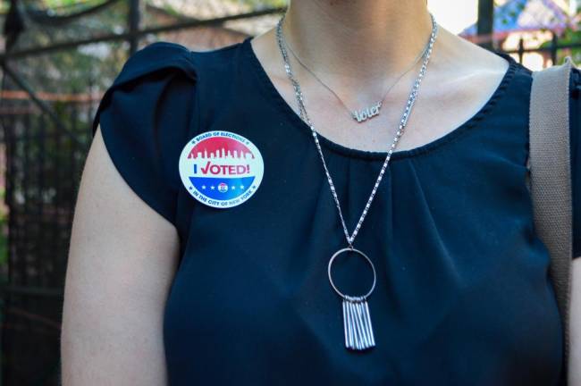 An UWS voter. Photo: Abigail Gruskin