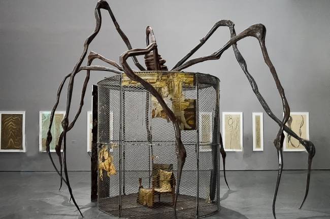&#x201c;Spider&#x201d; from 1997, a complex metaphor in metal and mixed media dominates MoMA&#x2019;s Marron Atrium gallery. Photo: Adel Gorgy