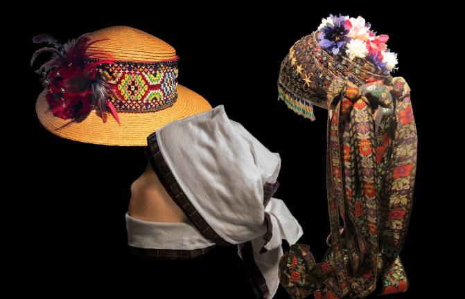 Ukrainian headdress from the "Timeless Treasures” exhibit at the Ukrainian Museum, on view through January 2019. Photo: Volodymyr Gritsyk, (c) The Ukrainian Museum,