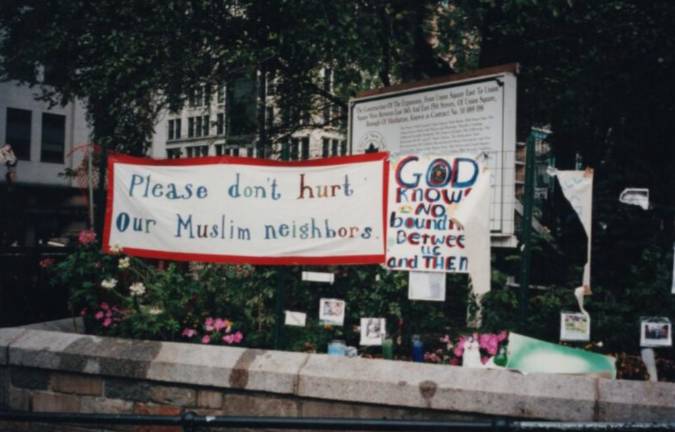 A plea for kindness and forbearance on a sign that appeared in Union Square.