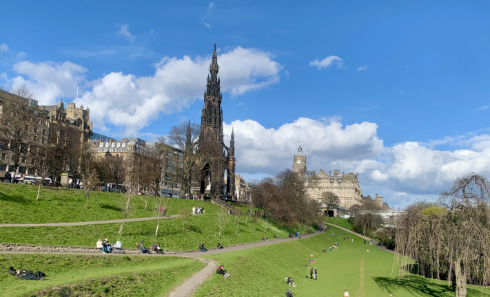 In the heart of Edinburgh’s busy downtown stands a monument to Sir Walter Scott. Unveiled in 1844, this monument to Scotland’s most prominent author has daily tours to talk about the 197-foot-tall structure and about the life of the famous Scot.