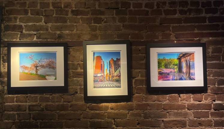 City scenes on the walls of Tavern on Jane in vivid hues. Photo: Maya Olson