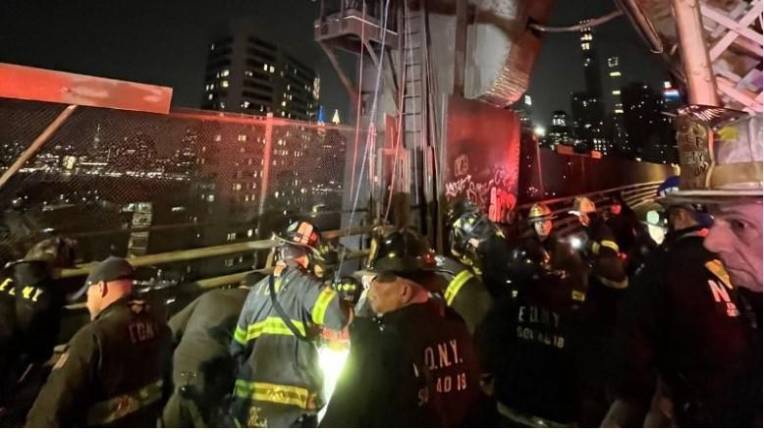 About 75 firefighers and EMS pesonnel responded to an emergency that ended up pulling a 16 year old from 50 foot maintenance shaft on the Queens side of the Ed Koch Bridge on Feb. 16. The victim was transported to a local hospital.