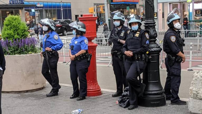 NYPD near Union Square on June 1.