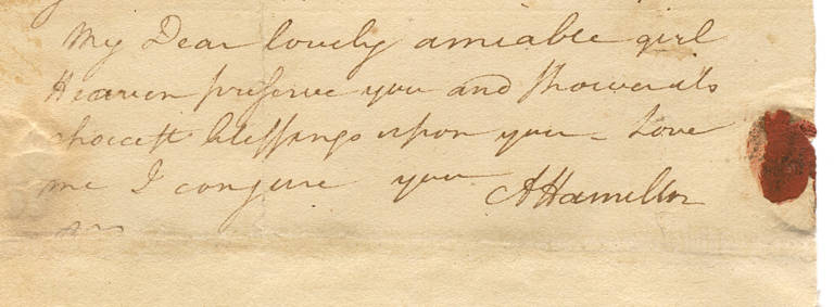 Hamilton signature. Image courtesy Seth Kaller, Inc.