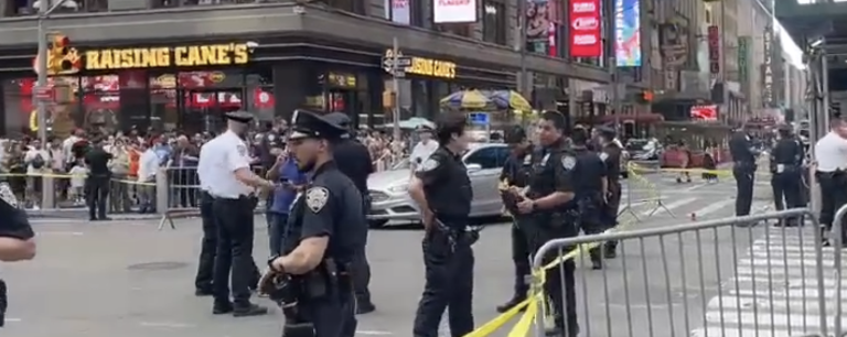 Police closed areas of Times Square after a shooting took place in the afternoon of June 18. One teen has been arrested.