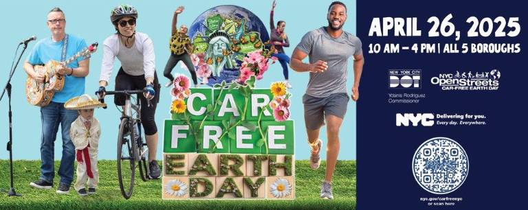 Car-Free Earth Day bill posted by NYC DOT