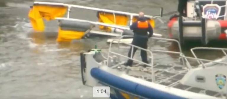 NYPD and FDNY divers were in the water within 10 minutes of the crash, but none of the six victims could be saved. Salvage operations took place over the next four days following the April 10 crash.