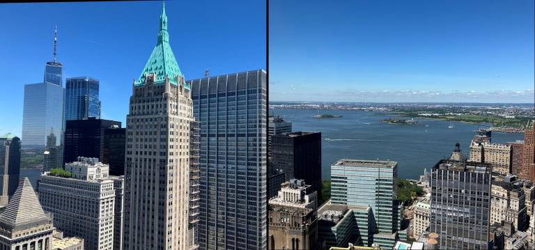 Looking out at glorious panoramic views from upper floor apartments.