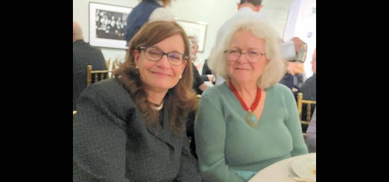 NAC Literary Committee Chair Julie Just and author Mary Norris.
