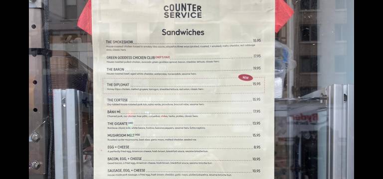 What’s on the menu? Sandwiches!