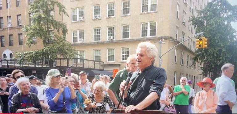 Rev. Billy recalls how he made Malachy McCourt the patron saint of atheists in the Church of Stop Shopping.