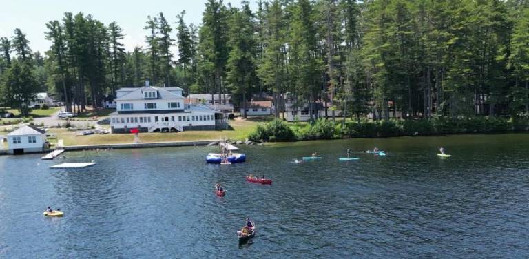 Sailing and swimming are integral parts of many summer camps such as this one on a lake in New Hampshire. Photo: Camp Fatima and Bernadette