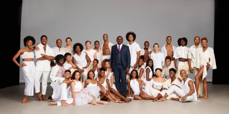 Artistic Director Robert Battle (center) with Alvin Ailey American Dance Theater. Photo: Dario Calmese