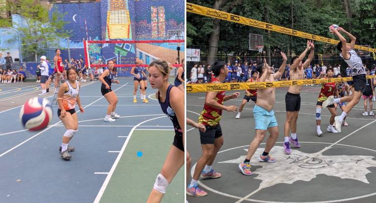Left: Women at Henry M. Jackson Playground. Right: Men at Seward Park.