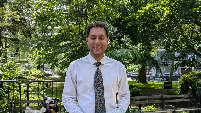 Christopher Marte on June 25, 2025, the morning the Elizbaeth Street Garden was first saved.