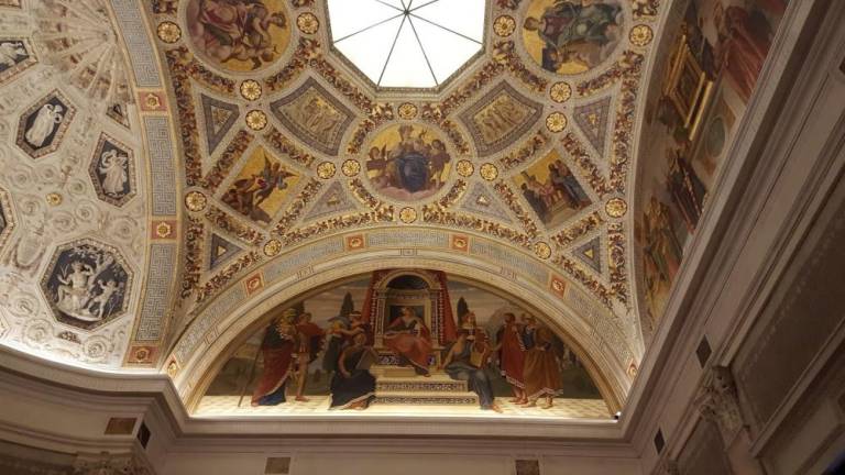 Morgan Library &amp; Museum rotunda mural.