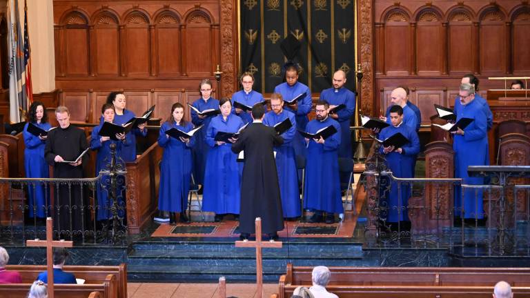For the 102nd year, the Good Friday concert of John Stainer’s “The Crucifixion” was performed at Brick Presbyterian Church. This year’s soloists, Sean Fallen and Nathaniel Sullivan, were joined by organist Alistair Reid. Minister of Music, Dr. Raymond Nagem, conducted.