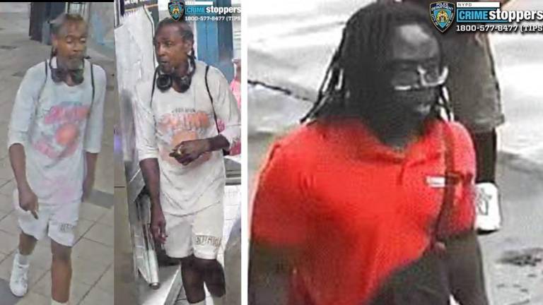 Wanted for assult in Hell’s Kitchen (left) and midtown.