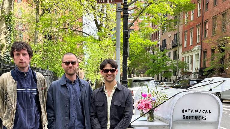 The Botanical Brothers are (from left) Fabian and Hugo Woods, and George Gardner.