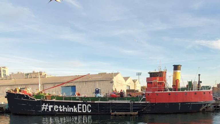 The Mary A. Whalen, a tanker docked at the Atlantic Basin