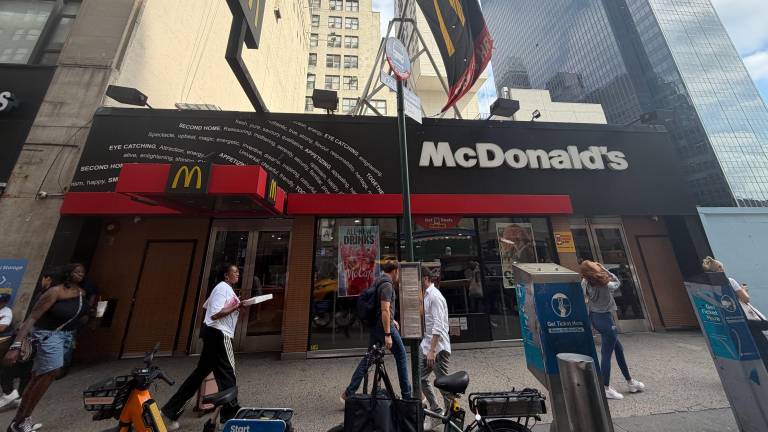 The heavily trafficked Midtown McDonald’s is located across the street from Madison Square Garden.