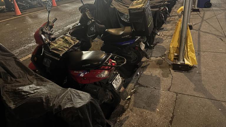 Congregation of e-bikes parked outside the Redbury hotel migrant shelter has been an ongoing source of complaints from residents at the Midtown South Community Council meetings.
