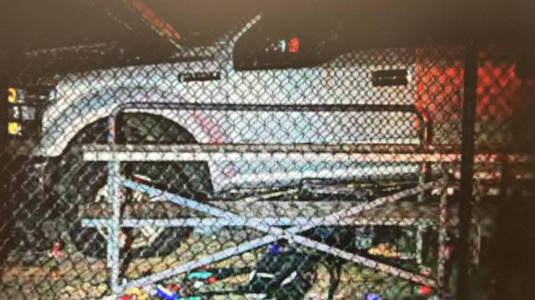 A truck driven by an alleged drunk driver crashed through a fence and came to rest atop metal bleachers next to a baseball field in Corlears Hook Park early in the evening of July 4. Six firefighters were honored for their work extracting four civilians from the wreckage at the FDNY Medal Day ceremony on June 4.