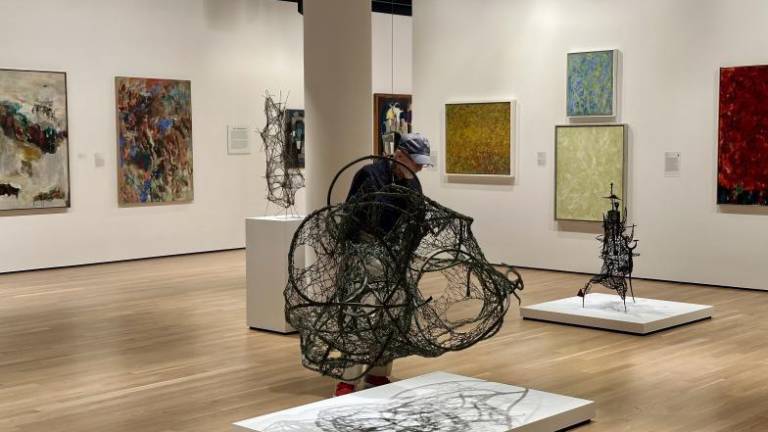 The current exhibition features 130 artworks including paintings, sculptures, photographs, films, textiles and works by American artists in Paris.