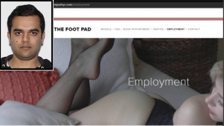 Midtown foot fetish mogul Jason Khan (inset) has been indicted for sex trafficking.