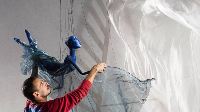 Basil Twist, a third-generation puppeteer, is an international designer, director, and performer as well as founder and director of the Dream Music Puppetry Program at HERE Arts Center and known for his underwater puppet show, “<i>Symphonie Fantastique</i>”.