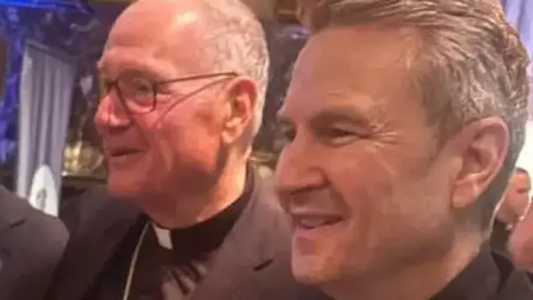 Cardinal Timothy Dolan (left) began settlement talks with people claiming sexual abuse at the hands of priests and lay personnel but it will be up to newly installed Archbishop Ronald Hicks (right) to try to complete a deal.