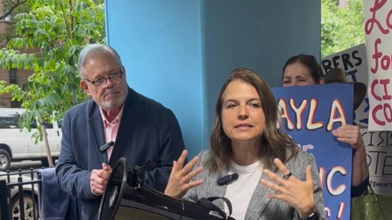 Layla Law-Gisiko held a May 6 rally touting her support from local public housing residents in an April 28 City Council special election, which she placed third in.