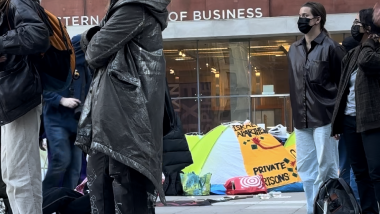 Similar to protests at Columbia, around 50 students and faculty part of the “Palestine Solidarity Coalition” set up the “Gaza Solidarity Encampment” with tents.