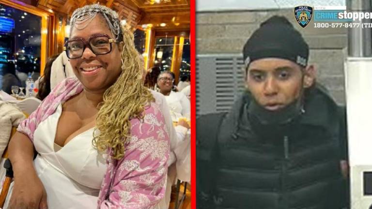 Left: Excenia “Mama Zee” Mette enjoying a night out before she was gunned down in April. Right: Crimestoppers photo of suspect police said they are seeking on a case of alleged sexual abuse.