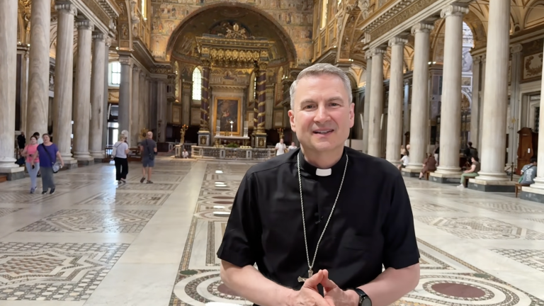 Ronald Hicks, Archbishop of New York, is currently recovering from a surgery to take care of a detached retina in his left eye, which he was diagnosed with after returning from a recent pilgrimage to Rome (photo above).
